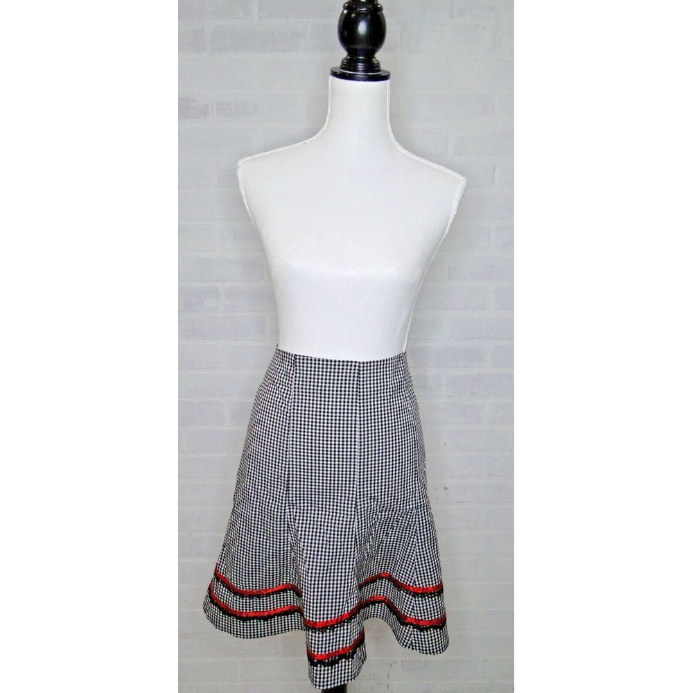 Hot topic Morbid Threads‎ Womens skirt size XXL Gingham A-line Grudge 2000s NWT